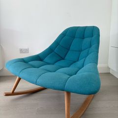 Kolton Rocking Chair Teal Blue - Made.com