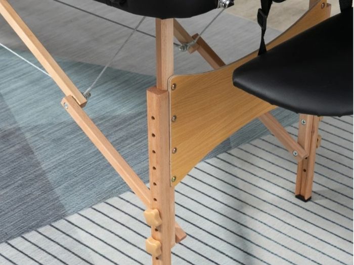 Adjustable massage table and swivel stool