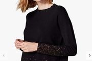 Karen Millen Embellished Hem Black Jumper UK 12