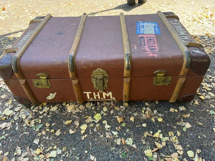 Vintage Mid-Century Union-Castle Line Ocean Liner Steamer Trunk / Suitcase (c. 1950s/60s)