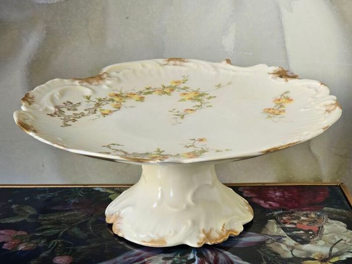 Antique C1890' D&C Limoges Pedestal Bowl