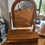 Vintage mirror swivel in pine dressing table mirror Image 7