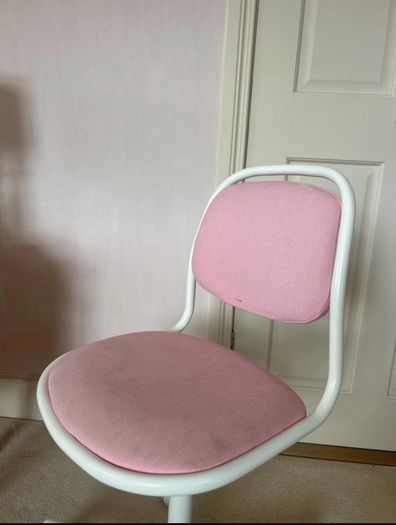 Kids ikea Orfjall pink office swivel chair