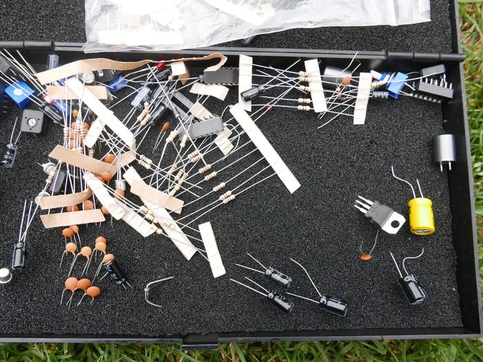Mix Lot of Circuit Board Microchips Transistors Diodes Inductors Capacitors