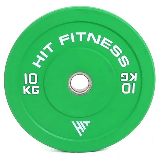 HIT FITNESS Olympic Barbell and 100kg Commercial Bumper Weight Plate Set