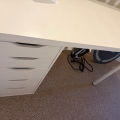 white desk