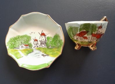 CUP & SAUCER - Vintage - Windmill Design