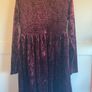 Girls sparkly burgundy / wine velvet dress age 9-10 yrs. Image 4