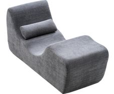 Yoga Chair Chaise, Ergonomic Chaise Lounge Chair for Yoga, Modern Boneless Curved Foam Lounge Indoor for Massage, Stretching, Relaxation, Exercise, Used in Living Room, Bedroom, Balcony, Grey