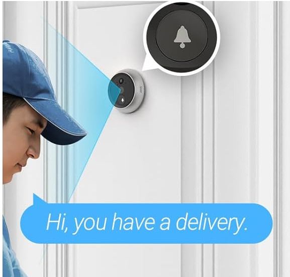 EZVIZ Peephole Camera, Door View Cam with 4.3 Monitor, 35-105mm Door Thickness, Wireless Doorbell Security Camera Wi-Fi, 1080P HD Video
