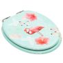 WC Toilet Seats with Soft Close Lid 2 pcs MDF Flamingo Design Image 8