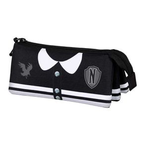 Wednesday - Triple Pen Pencil Case Perfect for School or as Make Up Bag New