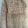 jacket faux fur Zara beige edge to edge jacket large Image 6
