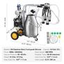 Electric Cow Milking Machine Milking Equipment 25L 304 Stainless Steel Image 5
