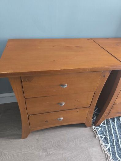 Matching bedside solid wood lockers