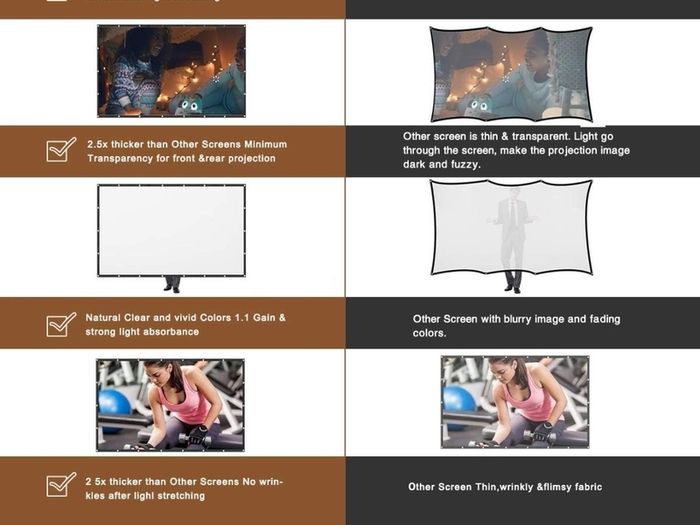 120 inch Projector Screen 16:9 HD with mounting kit