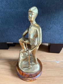 Vintage Brass Coal Miner Figure