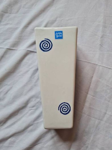 avoca blue large 30cm square vase Stratford blue brand new