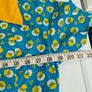 Vintage 60s blue floral retro dress with yellow collar and pockets size small Image 6