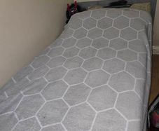 single bed and desk