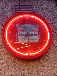 Budweiser neon clock