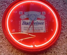 Budweiser neon clock