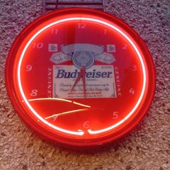 Budweiser neon clock