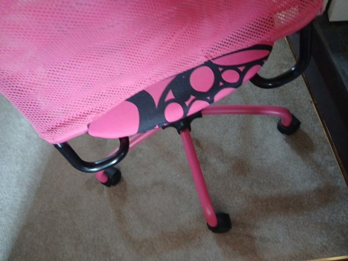 Pink swivel chair