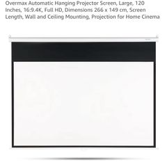 Electric Projector Screen 120 inches