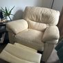 3 seater Leather with recliner Sofa and 2 arm chair recliners Image 5