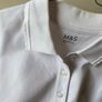 M&S girls white polo shirts (new) age 8-9 Image 6