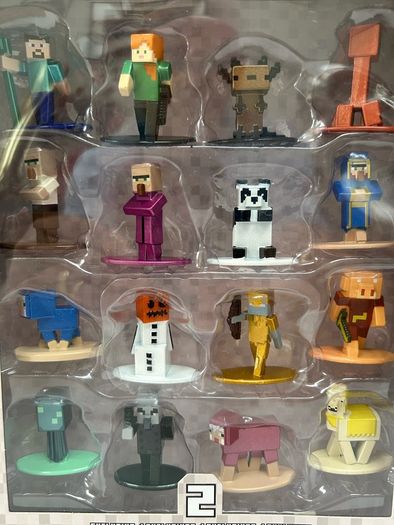 Jada Minecraft Nano Metalfigs Series 14 Die Cast Figures 18-pack - Boxed.
