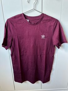 Adidas Originals unisex t-shirt - 11-12 YRS / 152 - burgundy, mint condition.