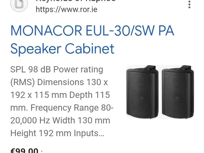 Speakers 100v Line MONACOR