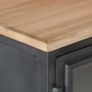 Sideboard Grey 100x30x70 cm Solid Acacia Wood Image 2
