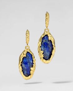 Alexis Bittar Brut Gold Lapis Leverback Earring