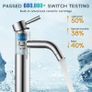 Tall Basin Taps - Chrome Mono Vessel Sink Tap for Bathroom Vanity Sink, Single Lever High Rise Basin Mixer Tap for Cloakroom and Washroom Image 2