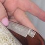 Fransa Rust Stripe Midi Dress Size 8 Boho Autumn Sheer Sleeve Belted Image 5