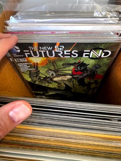 DC Long Comic Box w 250 comics for Sale