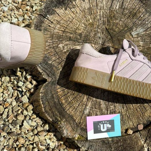 Adidas Samba Wedge Purple Gold