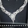 Silver Crystal  Bride's Designer Neck Piece and Earrings Image 4