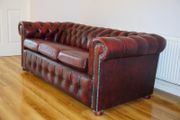 Millbrook Chesterfield Sofa c.1960s, in Red Oxblood Leather