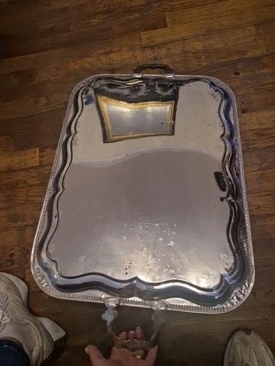 silver plate tray