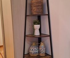 Tribesigns Industrial Corner Shelf, Bookcase Like New