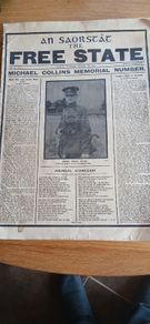 Micheal Collins memorial newspaper,