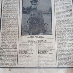 Micheal Collins memorial newspaper,