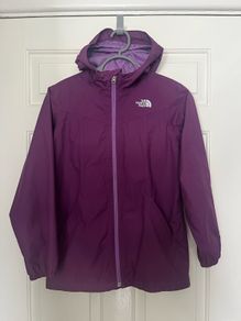 The North Face Girls Purple Rain Jacket Size L Age 11-12
