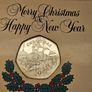 Isle of Man 1984 Silver Proof Christmas 50p Coin in Original Folder Image 3