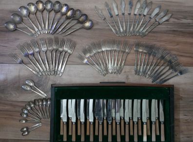 Vintage Silver Plated (93 pieces) Cutlery Sets Olympic Regalia Plate EPNS