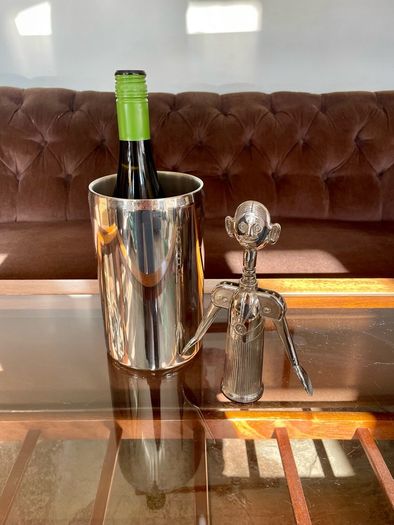 Vintage Italian Pierre the Sommelier Silverplate Corkscrew Wine Bottle Opener